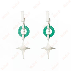 shining four pointed star earrings